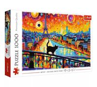 Trefl - Puzzle Chat à Paris 1000 pièces - DIY créatif pour adultes et enfants à partir de 12 ans