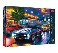 Trefl – Puzzle Tea Time: Escapade Nocturne – 1000 pièces, images peintes nostalgiques – dès 14 ans