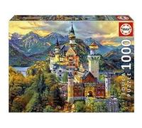 Educa Borrás – Puzzle 1000 pièces – Château de Neuschwanstein Dream City Art – Rouge G
