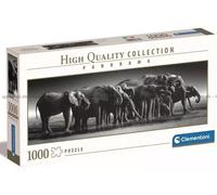 Clementoni – Puzzle panoramique Herd of Giants – 1000 pièces