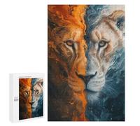Puzzle 1000 PCS Abstract Lion Face Artwork Puzzles pour Adultes - Cadeau d'anniversaire - Jeu Difficile Et Stimulant - Cadeaux