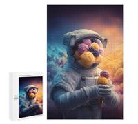 Puzzle 1000 PCS Astronaut with Ice Cream in Space-1 Puzzles pour Adolescents - Anti-Stress - Défi Éducatif - Idée Cadeau Et Anniversaire Unique 1000 PCS
