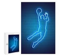 Puzzle 1000 PCS Basketball Neon 2 Puzzles pour Adultes, Jouet, Décoration Murale, Motif À Assembler, Idéal comme Cadeau pour Toute La Famille 1000 PCS
