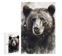 Puzzle 1000 PCS Bear Wild Beauty Black Ink Puzzles pour Adultes, Jouet, Décoration Murale, Motif À Assembler, Idéal comme Cadeau pour Toute La Famille 1000 PCS