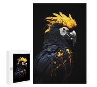 Puzzle 1000 PCS Black and Gold Parrot Puzzles pour Adultes, Jouet, Décoration Murale, Cadeau d'anniversaire, Idéal pour Toute La Famille 1000 PCS