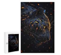 Puzzle 1000 PCS Black Panther with Glowing Spots Puzzles pour Adultes, Jouet, Décoration Murale, Difficile, Difficile, Cadeaux Uniques pour Anniversaire Et Noël 1000 PCS