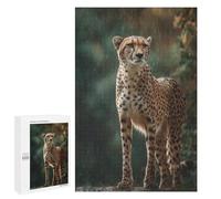 Puzzle 1000 PCS Cheetah in Rainy Forest Puzzle pour Adolescents Améliorez Votre Mémoire Entraînez Votre Cerveau Et Vos Mains Jouets Addictifs pour Cultiver La Patience 1000 PCS