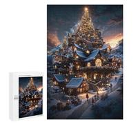 Puzzle 1000 PCS Christmas Village in The Mountains Puzzles pour Adultes, Jouet, Décoration Murale, Cadeau d'anniversaire, Idéal pour Toute La Famille 1000 PCS