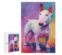 Puzzle 1000 PCS Colorful Bull Terrier Painting-2 Puzzles pour Adolescents - Anti-Stress - Défi Éducatif - Idée Cadeau Et Anniversaire Unique 1000 PCS