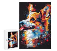 Puzzle 1000 PCS Colorful Corgi Art Print-7 Puzzles pour Adolescents - Anti-Stress - Défi Éducatif - Idée Cadeau Et Anniversaire Unique 1000 PCS