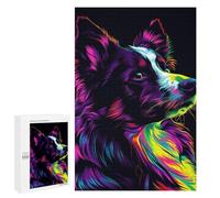 Puzzle 1000 PCS Colorful Dog Portrait Art-12 Puzzles pour Adultes - Cadeau d'anniversaire - Jeu Difficile Et Stimulant - Cadeaux