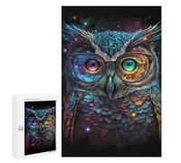 Puzzle 1000 PCS Colorful Galaxy Owl Art Print Puzzle pour Adolescents Améliorez Votre Mémoire Entraînez Votre Cerveau Et Vos Mains Jouets Addictifs pour Cultiver La Patience 1000 PCS