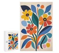 Puzzle 1000 PCS Colorful Retro Flowers Puzzles pour Adolescents Course De Vitesse Manuelle Activités Amusantes À La Maison Jeu Stimulant Et Jeu en Famille 1000 PCS