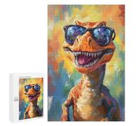 Puzzle 1000 PCS Cool Dinosaur Portrait Puzzles pour Adultes, Jouet, Décoration Murale, Difficile, Difficile, Cadeaux Uniques pour Anniversaire Et Noël 1000 PCS