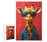 Puzzle 1000 PCS Cool Giraffe in Sunglasses Puzzles pour Adultes, Jouet, Décoration Murale, Motif À Assembler, Idéal comme Cadeau pour Toute La Famille 1000 PCS