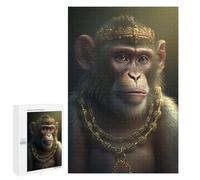 Puzzle 1000 PCS Crowned Golden Monkey Puzzles pour Adultes, Jouet, Décoration Murale, Cadeau d'anniversaire, Idéal pour Toute La Famille 1000 PCS