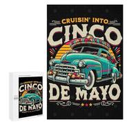 Puzzle 1000 PCS Cruisin Into Cinco De Mayo Puzzles pour Adultes, Jouet, Décoration Murale, Difficile, Difficile, Cadeaux Uniques pour Anniversaire Et Noël 1000 PCS