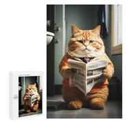 Puzzle 1000 PCS Cute Orange Fat Cat Puzzles pour Adultes Jouets Anti-Stress Vacances À La Maison Tuer Le Temps Faire Travailler Le Cerveau 1000 PCS