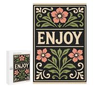 Puzzle 1000 PCS Enjoy Floral Art Nouveau Illustration Puzzles pour Adolescents Course De Vitesse Manuelle Activités Amusantes À La Maison Jeu Stimulant Et Jeu en Famille 1000 PCS