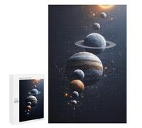 Puzzle 1000 PCS Exploring The Solar System Planets in Motion Puzzles pour Adultes - Cadeau d'anniversaire - Jeu Difficile Et Stimulant - Cadeaux