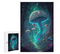 Puzzle 1000 PCS Fantasy Mushroom Forest-3 Puzzle pour Adolescents Améliorez Votre Mémoire Entraînez Votre Cerveau Et Vos Mains Jouets Addictifs pour Cultiver La Patience 1000 PCS