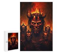Puzzle 1000 PCS Fiery Demon Warrior Artwork Puzzles pour Adolescents - Anti-Stress - Défi Éducatif - Idée Cadeau Et Anniversaire Unique 1000 PCS