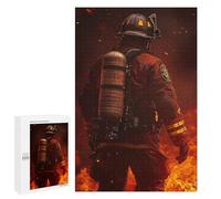 Puzzle 1000 PCS Firefighter in Flames Puzzles pour Adultes, Jouet, Décoration Murale, Cadeau d'anniversaire, Idéal pour Toute La Famille 1000 PCS