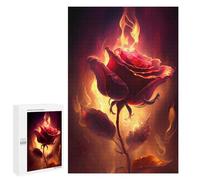 Puzzle 1000 PCS Flaming Rose Artwork-2 Puzzles pour Adultes, Jouet, Décoration Murale, Motif À Assembler, Idéal comme Cadeau pour Toute La Famille 1000 PCS