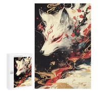 Puzzle 1000 PCS Fox Spirit with Cherry Blossoms -1 Puzzle pour Adolescents Améliorez Votre Mémoire Entraînez Votre Cerveau Et Vos Mains Jouets Addictifs pour Cultiver La Patience 1000 PCS