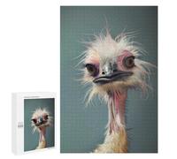 Puzzle 1000 PCS Funny Ostrich Portrait Puzzles pour Adultes Jouets Anti-Stress Vacances À La Maison Tuer Le Temps Faire Travailler Le Cerveau 1000 PCS