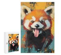 Puzzle 1000 PCS Funny Red Panda Smiling Puzzles pour Adultes, Jouet, Décoration Murale, Motif À Assembler, Idéal comme Cadeau pour Toute La Famille 1000 PCS