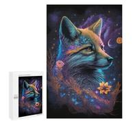 Puzzle 1000 PCS Galactic Fox Fantasy Art Print Puzzles pour Adultes Améliorent La Mémoire Interaction Parent-Enfant Casse-tête Jeux De Société en Famille 1000 PCS