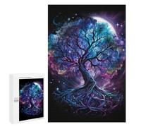 Puzzle 1000 PCS Galactic Tree of Life Art Print Puzzles pour Adultes Améliorent La Mémoire Interaction Parent-Enfant Casse-tête Jeux De Société en Famille 1000 PCS