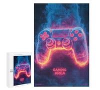 Puzzle 1000 PCS Gaming Area Neon Lights-1 Puzzles pour Adultes - Cadeau d'anniversaire - Jeu Difficile Et Stimulant - Cadeaux