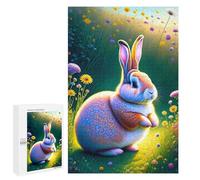 Puzzle 1000 PCS Garden Rabbit Art Print Puzzles pour Adolescents Course De Vitesse Manuelle Activités Amusantes À La Maison Jeu Stimulant Et Jeu en Famille 1000 PCS
