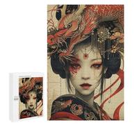 Puzzle 1000 PCS Geisha Dragon Warrior Puzzles pour Adultes, Jouet, Décoration Murale, Motif À Assembler, Idéal comme Cadeau pour Toute La Famille 1000 PCS
