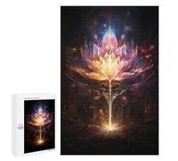 Puzzle 1000 PCS Glowing Lotus Flower Art Puzzles pour Adultes Améliorent La Mémoire Interaction Parent-Enfant Casse-tête Jeux De Société en Famille 1000 PCS