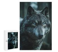 Puzzle 1000 PCS Gray Wolf Portrait Puzzle pour Adolescents Améliorez Votre Mémoire Entraînez Votre Cerveau Et Vos Mains Jouets Addictifs pour Cultiver La Patience 1000 PCS