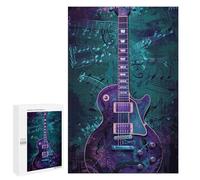 Puzzle 1000 PCS Guitar Music Notes Background Puzzles pour Adolescents - Anti-Stress - Défi Éducatif - Idée Cadeau Et Anniversaire Unique 1000 PCS