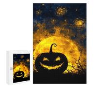 Puzzle 1000 PCS Halloween Moonlit Jack-o'-Lantern Puzzles pour Adolescents - Anti-Stress - Défi Éducatif - Idée Cadeau Et Anniversaire Unique 1000 PCS
