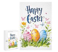 Puzzle 1000 PCS Happy Easter Wishes Puzzles pour Adultes, Jouet, Décoration Murale, Difficile, Difficile, Cadeaux Uniques pour Anniversaire Et Noël 1000 PCS
