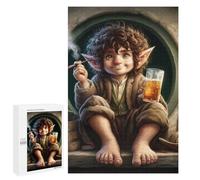 Puzzle 1000 PCS Hobbit with Pipe and Ale Puzzles pour Adultes Améliorent La Mémoire Interaction Parent-Enfant Casse-tête Jeux De Société en Famille 1000 PCS