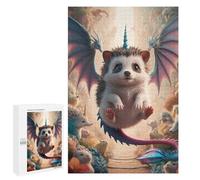 Puzzle 1000 PCS Hybrid Hedgehog with Dragon Wings Puzzles pour Adultes, Jouet, Décoration Murale, Difficile, Difficile, Cadeaux Uniques pour Anniversaire Et Noël 1000 PCS