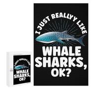 Puzzle 1000 PCS I Just Really Like Whale Puzzles pour Adultes Jouets Anti-Stress Vacances À La Maison Tuer Le Temps Faire Travailler Le Cerveau 1000 PCS