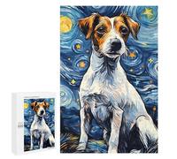 Puzzle 1000 PCS Jack Russell Terrier Night Puzzles pour Adultes, Jouet, Décoration Murale, Motif À Assembler, Idéal comme Cadeau pour Toute La Famille 1000 PCS