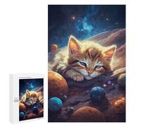 Puzzle 1000 PCS Kitten Sleeping Heavily Puzzles pour Adultes, Jouet, Décoration Murale, Difficile, Difficile, Cadeaux Uniques pour Anniversaire Et Noël 1000 PCS