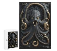 Puzzle 1000 PCS Kraken Octopus Gold Decor Puzzles pour Adolescents Course De Vitesse Manuelle Activités Amusantes À La Maison Jeu Stimulant Et Jeu en Famille 1000 PCS