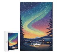 Puzzle 1000 PCS Lapland Aurora Borealis Puzzles pour Adultes, Jouet, Décoration Murale, Cadeau d'anniversaire, Idéal pour Toute La Famille 1000 PCS