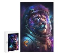 Puzzle 1000 PCS Lion Astronaut in Space Suit Puzzles pour Adolescents Course De Vitesse Manuelle Activités Amusantes À La Maison Jeu Stimulant Et Jeu en Famille 1000 PCS