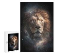 Puzzle 1000 PCS Lion Galaxy Wall Art Print Puzzles pour Adultes Améliorent La Mémoire Interaction Parent-Enfant Casse-tête Jeux De Société en Famille 1000 PCS